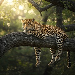leopard in the tree