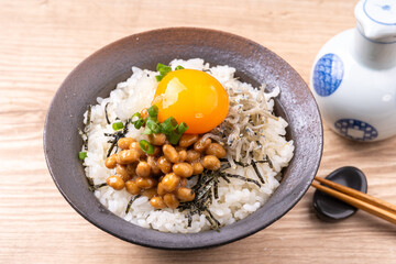 納豆じゃこおろし丼