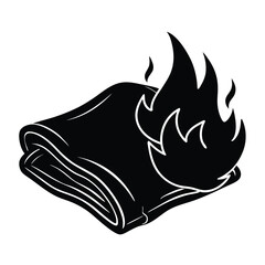 Isolated Fire Blanket on White Background