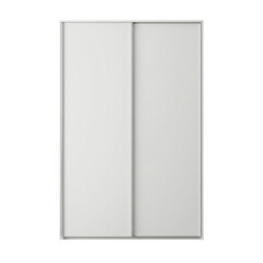 Minimalist White Wardrobe Cabinet with Sliding Door and Transparent Features