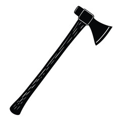 Isolated Firefighter Axe on White Background