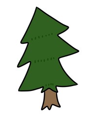 Fototapeta premium christmas trees isolated on white background