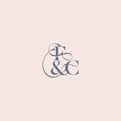 bold serif initial calligraphy FC elegant and luxury concept wedding concept monogram letter