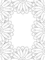 border flower coloring pages for kids