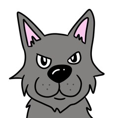 illustration of cute cartoon dog