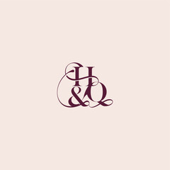 bold serif initial calligraphy wedding concept monogram letter elegant and luxury concept HQ