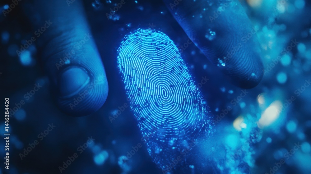 Poster fingerprint scan in the dark