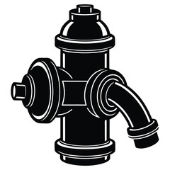 Isolated Firefighter Fire Hose Nozzle Valve on White Background