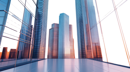 Skyline of Modern Architectural Marvels: An impressive display of modern skyscrapers piercing the sky. These architectural marvels symbolize urban progress and financial dominance.