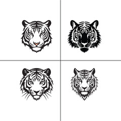 tiger head vector