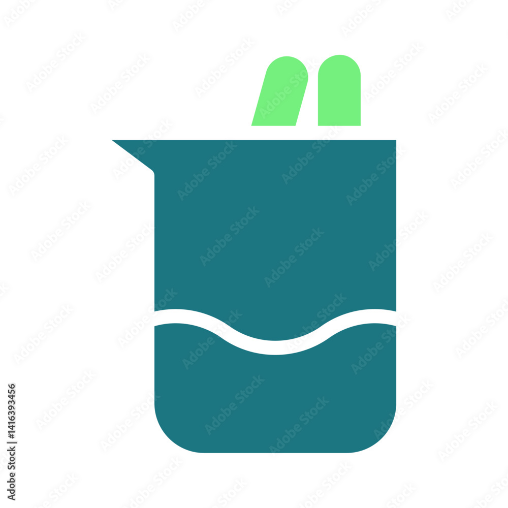 Poster minimalist fluid container icon design element