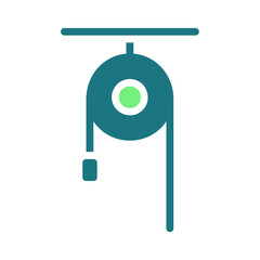 Pulley System Illustration in Simple Vector Design