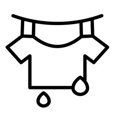 Wet Clothes Icon Vector Line Icon Design