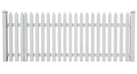 White picket fence illustration