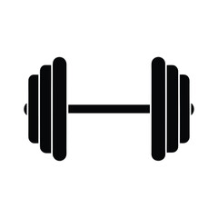 Fototapeta premium Barbell Stencil Icon Beautiful Elements Vector Illustration