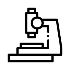 Fototapeta premium microscope line icon