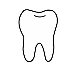 Vector set of dental icons isolated on white