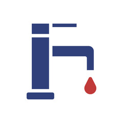 Stylized Faucet Dripping Minimalist Presentation