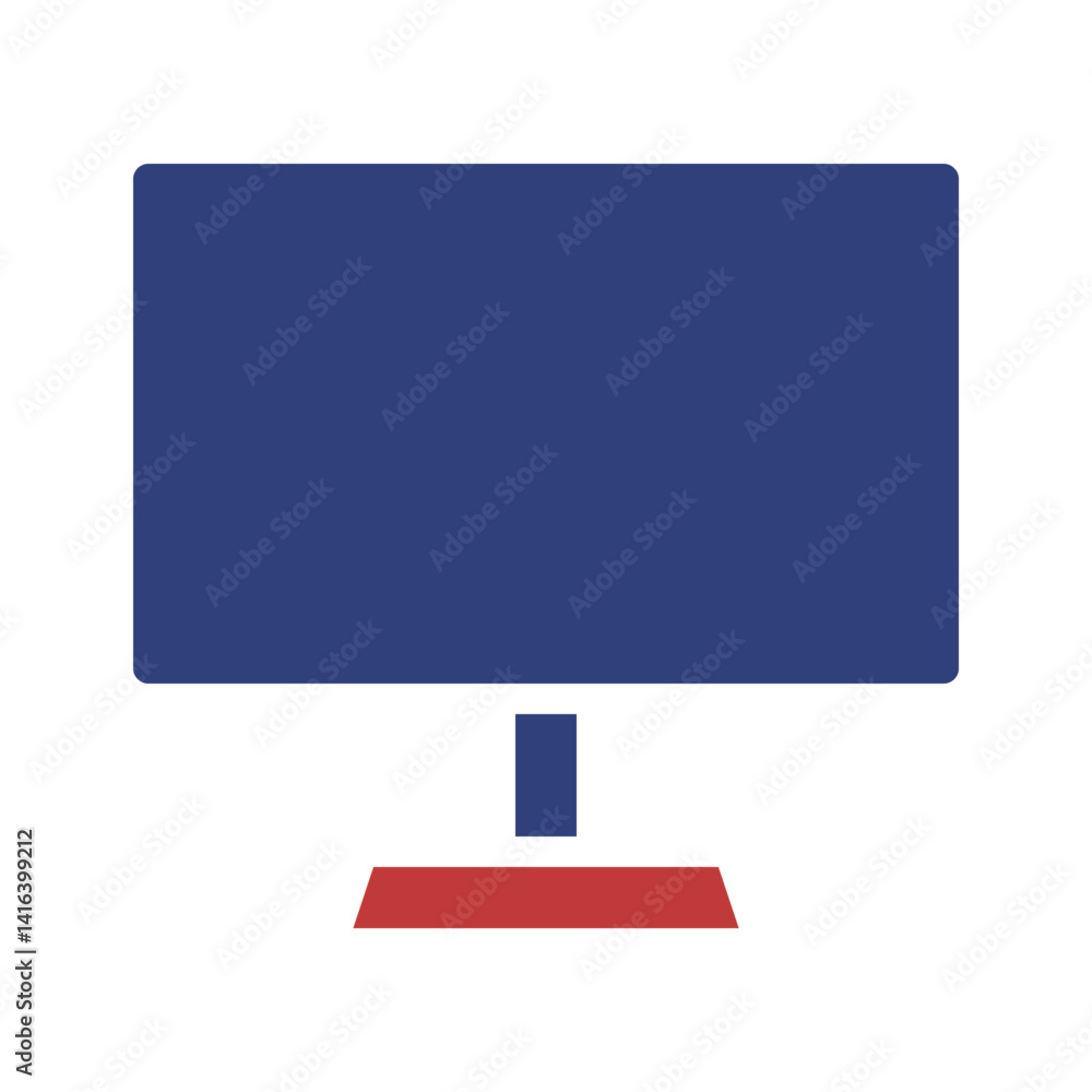 Poster stylized computer screen graphic element design