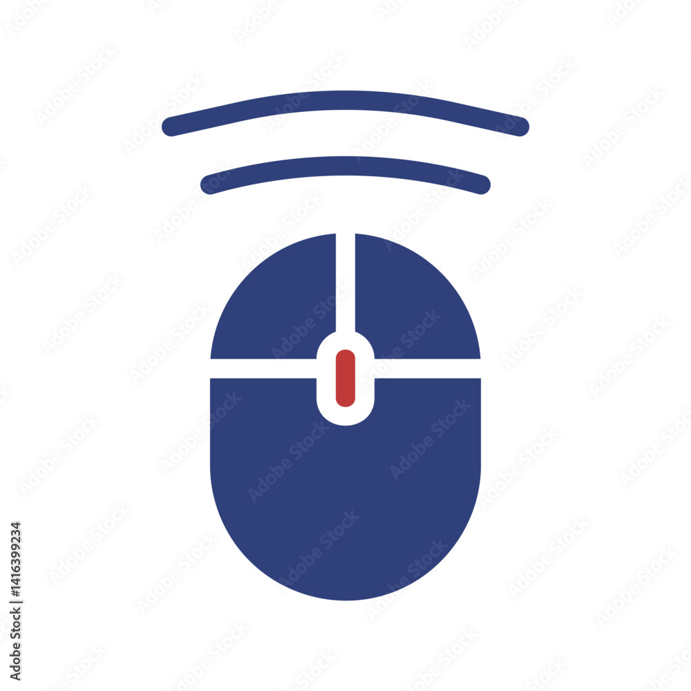 Poster wireless computer mouse icon graphic design art