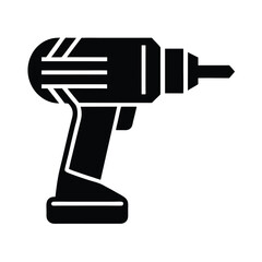 Drill Stencil Icon Beautiful Elements Vector Illustration