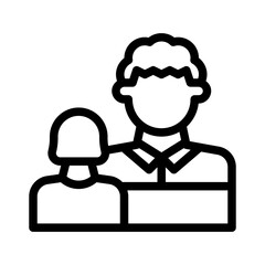 job interview line icon