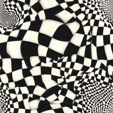 imploding converging black and white geometry