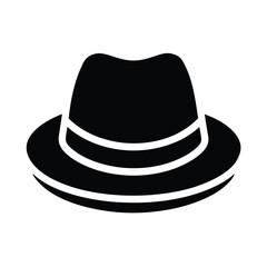 Hat Stencil Icon Beautiful Elements Vector Illustration