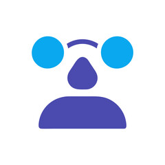 Stylized User Avatar with Social Connections Icon