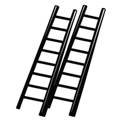 Isolated Firefighter Ladder Clamps on White Background