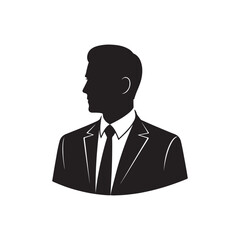 Business avatar silhouette design
