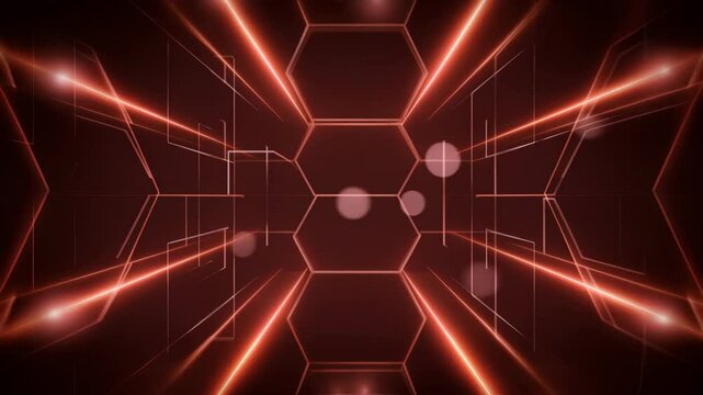 Red and blue fractal web pattern on a futuristic digital background
