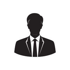 Business avatar silhouette design