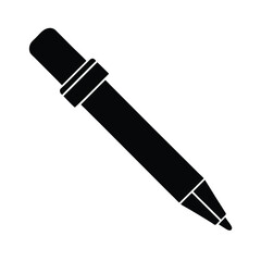 black ballpoint pen vector illustration