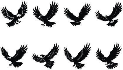 Eagle Vector Silhouetted Bundle Set Collection