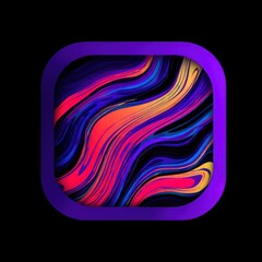 Colorful abstract background with swirling lines and rainbow pattern