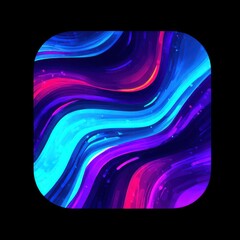 Abstract blue wave design with colorful curves and light pattern background