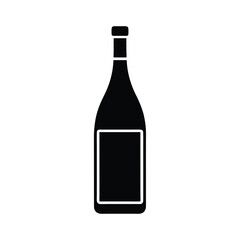 Wine Bottle Stencil Icon Beautiful Elements Vector Illustration