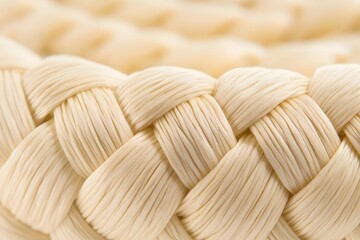 Close-Up Detailed View of Natural Woven Basket Material Showing Texture and Pattern