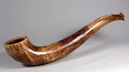 Close-up of a shofar. Yom Kippur. 