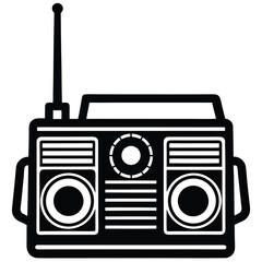 isolated firefighter radio on white background