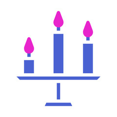 Abstract Festive Candelabra Illustration Design