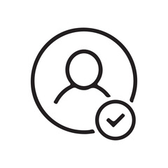 Black User icon vector. Profile and people silhouette collection. Vector Illustration Eps 10