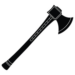 isolated firefighter rescue axe on white background