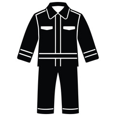 Naklejka premium isolated firefighter uniform on white background