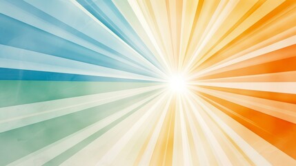 Obraz premium Radiant sun rays illuminate a vibrant and colorful background, stunning visual spectacle