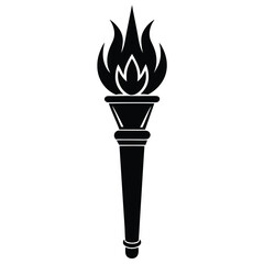 isolated torch on white background