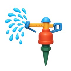 Colorful 3D Sprinkler Design for Creative Outdoor Play Activities