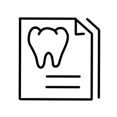 Dental health Line Icons Vector Set.