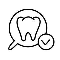 Dental health Line Icons Vector Set.